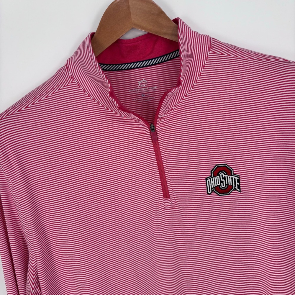 Ohio State Southern Tide Performance 1/4 Zip Pullover Mens XL Buckeyes Cruiser